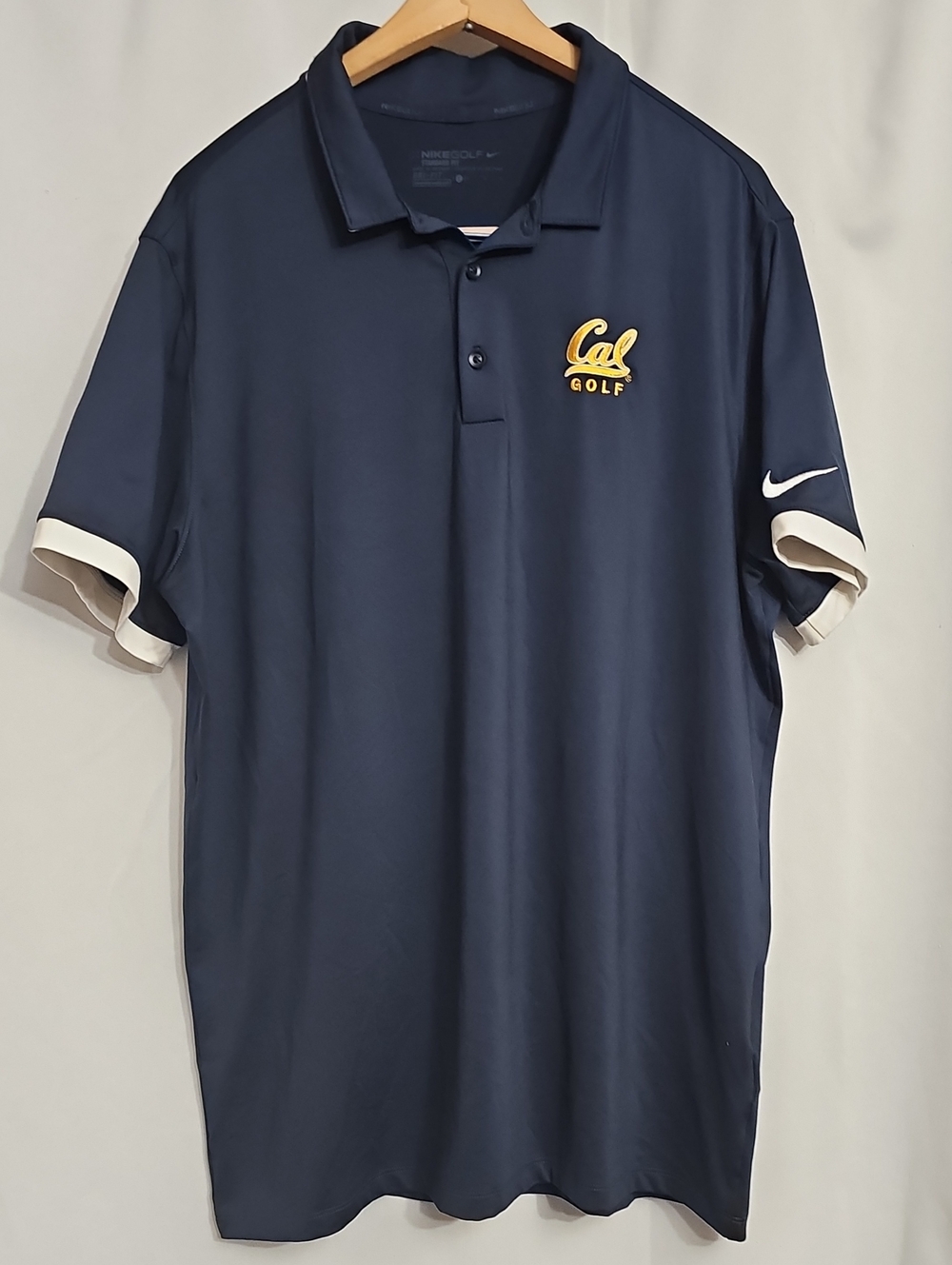 Nike Golf Cal Golden Bears Dri-Fit Polo Shirt Men’s Large Navy Blue California